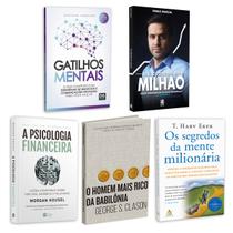 Kit 5livros, Gatilhos Mentais,Psicologia Financeira, Homem Mais Rico,Segredos da Mente,Mindset, Os Códigos do Milhão