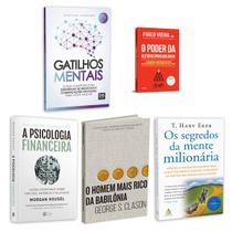 Kit 5livros, Gatilhos Mentais,Psicologia Financeira, Homem Mais Rico,Segredos da Mente,O Poder Da Autorresponsabilidade