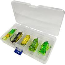 Kit 5pçs Isca Sapo Frog Anti Enrosco Sapinho De Superficie Kit 5pçs Isca Sapo Frog Anti Enrosco Sapinho De Superficie