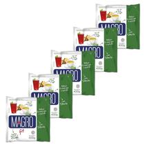 Kit 5un Açúcar Light Em Pó Com Stevia Adoçante - Magro Fit