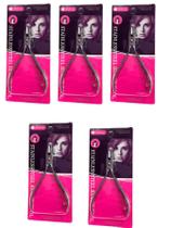 Kit 5Un Alicate Cutícula Corta Unha Profissional Ponta