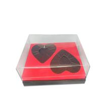 Kit 5Un Caixa De Chocolate Ovo De 2 Coração Lapidado De 250G
