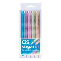 Kit 5un caneta retratil cis sugar rt