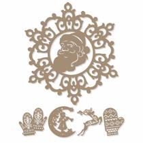 Kit 5un Enfeites Natal em MDF 3mm Kit 5un Enfeites Natal em MDF 3mm