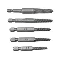 Kit 5un Extrator de Parafuso Quebrado Espanado DOBB com Encaixe 1/4 Compatível com Furadeira e Parafusadeira