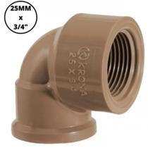 Kit 5un Joelho 90 graus LR com rosca 25 x três quartos de milímetros Krona ref 485