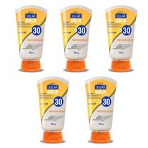 Kit 5un Protetor Solar Corporal FPS 30 Proteção Diária 125ml Solar Gold Kit 5un Protetor Solar Corporal FPS 30 Proteção Diária 125ml Solar Gold