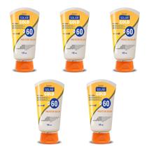 Kit 5un Protetor Solar Corporal FPS 60 Toque Seco Proteção Diária 125ml Solar Gold Kit 5un Protetor Solar Corporal FPS 60 Toque Seco Proteção Diária 125ml Solar Gold