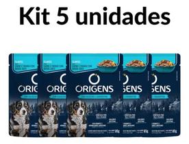 Kit 5un Sachê Origens Cães Filhotes Sabor Carne 85g