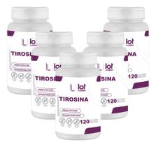 Kit 5un Tirosina 400mg 120 Cápsulas Foco Cognitivo Performa Sem Sabor