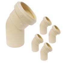 Kit 5Und Joelho 50mm 45º p/ Esgoto Série Normal Amanco PVC