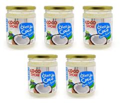 Kit 5uni Óleo de Coco sem sabor Coco Show 500ml - Copra
