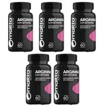 Kit 5x Arginina com Beterraba 5x60 cápsulas Maltta