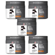 Kit 5X BCAA 4:1:1 - 280g Drink Laranja - Max Titanium
