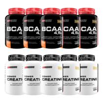 Kit 5x BCAA 4.5 Tangerina 100g + 5x POWER Creatina 100g - Bodybuilders