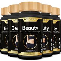 Kit 5X Beauty Cartamo Uva E Girassol 750Mg 60Caps