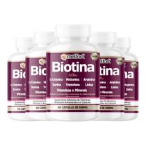 Kit 5x BIOTINA CAPS 500MG 60 CAPSULAS A