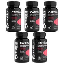 Kit 5x Cafeína 200mg 5x60 Cápsulas Maltta Sabor:Sem sabor