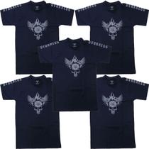 Kit 5X Camiseta 100% Algodão Darkness - Tamanho G Preta - IntegralMédica