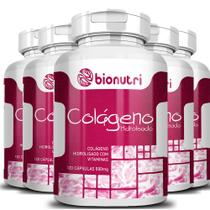 Kit 5x Colágeno Hidrolisado Com Vitaminas - (120 Capsulas) - Bionutri