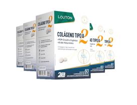 Kit 5x Colágeno Tipo 2 com Ácido Hialurônico 60 cápsulas Lauton