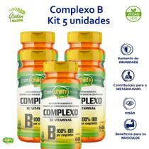 Kit 5x Complexo B Vegana 500 mg 5x60 comp Unilife Kit 5x Complexo B Vegana 500 mg 5x60 comp Unilife
