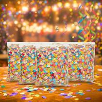 Kit 5x Confete Carnaval 100g Colorido Festa Folia Decoração