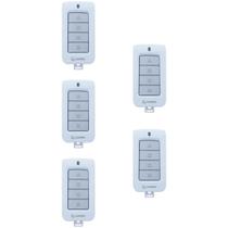 Kit 5x controle p/ motores de portão tx play branco garen Kit 5x controle p/ motores de portão tx play branco garen