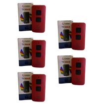 Kit 5x controle remoto p/ portões tx max vermelho garen Kit 5x controle remoto p/ portões tx max vermelho garen
