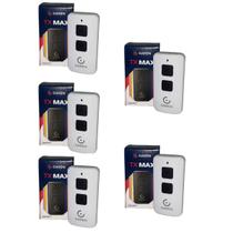 Kit 5x controle remoto transmissor tx max branco garen Kit 5x controle remoto transmissor tx max branco garen