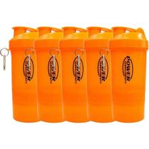 Kit 5X Coqueteleira 2 Doses e porta cápsulas 400ml - Laranja - Power Supplements Kit 5X Coqueteleira 2 Doses e porta cápsulas 400ml - Laranja - Power Supplements