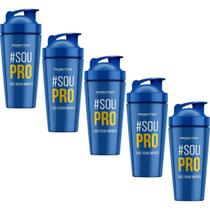 Kit 5X Coqueteleira Alumínio Steel - 750ml Azul - Probiótica