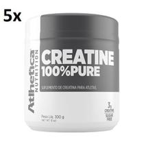 Kit 5X Creatina 100% Pure Pro Series - 300g Natural - Atlhetica Nutrition Kit 5X Creatina 100% Pure Pro Series - 300g Natural - Atlhetica Nutrition