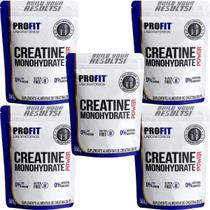 Kit 5X Creatine Monohydrate Power - 300g Refil Sem Sabor - Profit Kit 5X Creatine Monohydrate Power - 300g Refil Sem Sabor - Profit