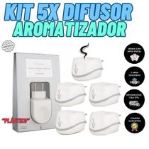 Kit 5x Difusor Aromatizador Plástico Elétrico Bivolt Óleos Essenciais Via Aroma
