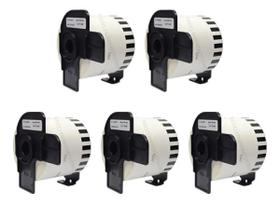 Kit 5x Etiqueta Térmica Compatível Dk2205 Ql 800 810w 62x30m