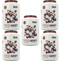 Kit 5X Fresh Whey - 900g Chocolate e Avelã - Dux Nutrition Kit 5X Fresh Whey - 900g Chocolate e Avelã - Dux Nutrition