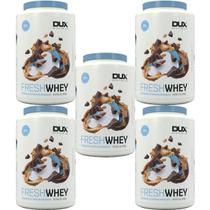 Kit 5X Fresh Whey - 900g Chocolate e Pasta de Amendoim - Dux Nutrition