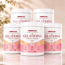 Kit 5x Gelatidina 90g Original Fórmula Avançada Suplemento Alimentar em Pó - Condroclara