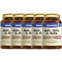 Kit 5X Hair, Skin E Nails com Colágeno e Biotina - 60 Cápsulas - VitaminLife Kit 5X Hair, Skin E Nails com Colágeno e Biotina - 60 Cápsulas - VitaminLife