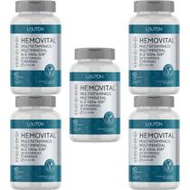 Kit 5X Hemovital Multivitamínico - 60 Cápsulas - Lauton Nutrition Kit 5X Hemovital Multivitamínico - 60 Cápsulas - Lauton Nutrition
