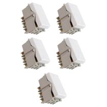 Kit 5x Interruptor Simples Branco Liz Tramontina 57115/010 Kit 5x Interruptor Simples Branco Liz Tramontina 57115/010