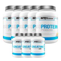 KIT 5x Iso Protein 900g + 3x Creatina 300g - BRN Foods