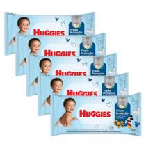 Kit 5x Lenços Umedecidos Huggies Tripla Proteção 88 Unidades