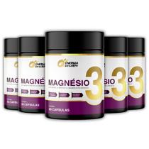 Kit 5x Magnésio 3 Quelato, Taurato e Dimalato 60 Cápsulas