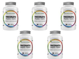 Kit 5x Magnésio L Treonato Puro Concentrado 300 Cápsulas 600mg Flora Nativa do Brasil