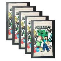 Kit 5x Minecraft Cards Para Colorir: Pacote Com 4 Unidades.