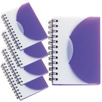 Kit 5X Mini Caderneta 8X11Cm 80 Folhas Sem Pauta Violeta