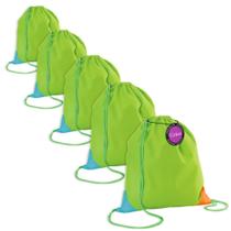 Kit 5x Mochila tipo Saco Gym Sack em TNT 30x35cm Messina TopGet