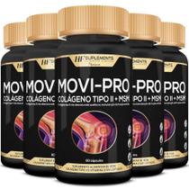 Kit 5X Movi Pro Colágeno Tipo 2 Com Msm + Vitamina D - HF Suplements